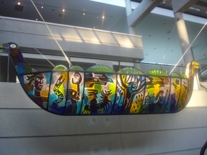 Art Glass in the lobby of the Hotel Murano, Tacoma, WA